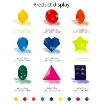 

9 Colors Diamond Shape Crayons Non Toxic Washable Painting Drawing Wax for Baby R9JA