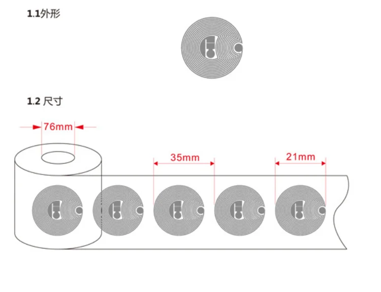 100PCS 25mm NFC transparent Stickers Protocol 13.56MHz ISO14443A Universal Label RFID Tags NFC Phones NFC Tag Badges Wet Inlay