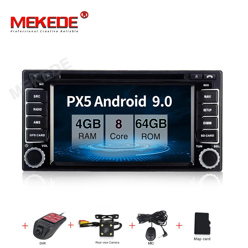 PX30 Android 9,0 gps навигация автомобильный dvd-плеер для Subaru Forester Impreza 2008-2013 мультимедиа 2 din радио рекордер стерео - Цвет: 64G dvd camera DVR