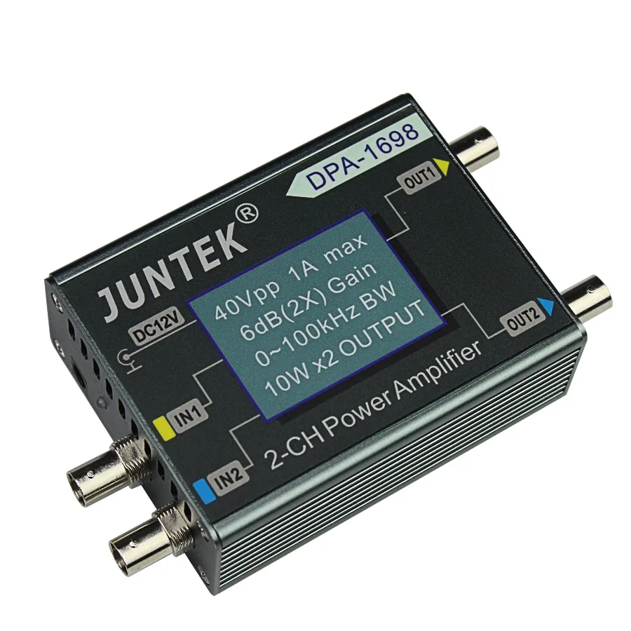 Juntek DPA-1698 высокой мощности двухканальный Dds функция генератор сигналов усилитель мощности DC усилитель мощности 40 В(США штекер