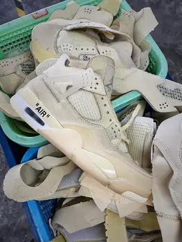 

ICCLEK orginal Off the white X AJ 4 Retro“Cream/Sail” Men's casual sports basketball shoes CV9388-100