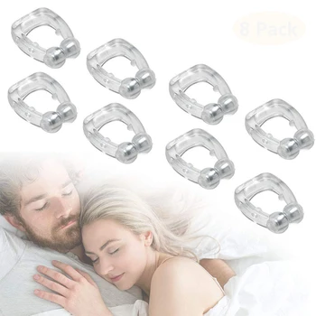 

Silicone Magnetic Anti Snore Stop Snoring Nose Clip Sleep Tray Sleeping Aid Apnea Guard Night Device with Case