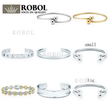 

SL TFB TTFF Original Sterling Silver 925 High Quality Charm Bracelet Engraved Inscription FOR Woman Original Model Production