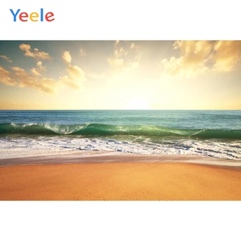 

Yeele Seaside Beach Cloudy Sunrise Sea Backdrop Photography Backgrounds Customized Photographic Backdrop For Photo Studio Props