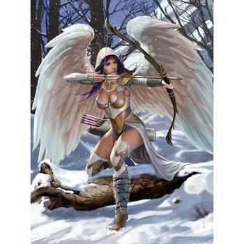 

DIY diamond embroidery angel girl in the forest 5D Diamond painting Cross Stitch full square Rhinestone mosaic decoration