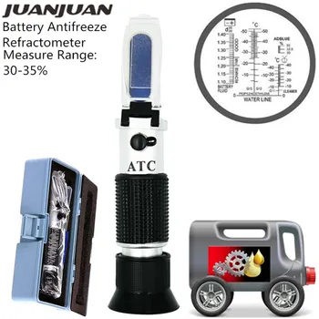 

30-35% Handheld Vehicle Urea Tester Ethylene glycol Antifreeze Freezing Point Car Battery refractometer tester with box 30%off
