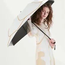 Солнцезащитный зонтик УФ женский ультра легкий компактный складной зонт двойного назначения Защита от солнца 5 раз