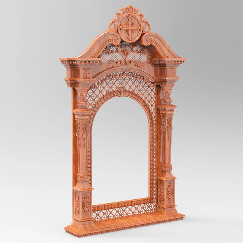 Religious temple door 3D model STL format file for CNC engraving carving Printer Files Home Decoration Decor | Инструменты