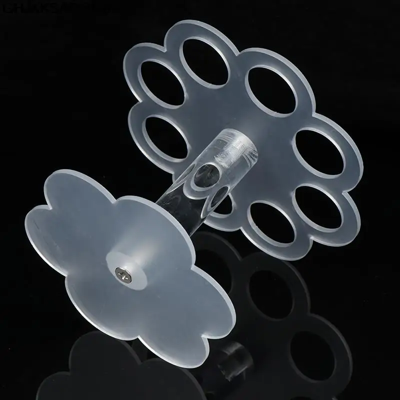 8 Holes Detachable Graduation Practical Transparent Display Home Party Kitchen Stand Reusable Acrylic Ice Cream Cone Holder DIY ice cream cone holder