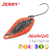 Jerry Aquarius 2.5g 3.5g 5g маленькие микро рыболовные ложки, форель, ложка, приманка, Спиннер, приманка, двусторонний цвет