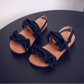

Girls Summer Sandals 2020 New Korean Ruffles Baby Kindergarten Leisure Soft Bottom Children's Leisure Sandals Toddler Baby Cloth