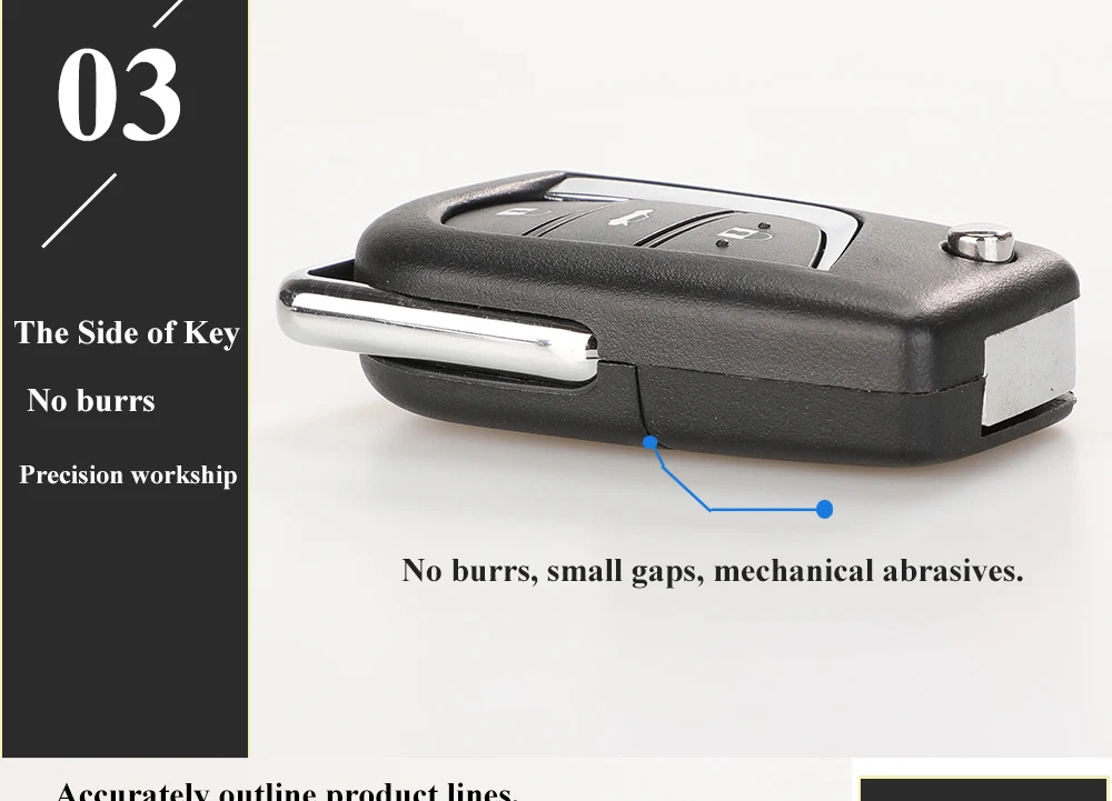 Jinyuqin 10 pezzi VA2 Toy48 Toy43 Flip pieghevole chiave a distanza Shell per Toyota Levin Camry Reiz Highlander Corolla Key Case 2/3 pulsante - Hfad09b8044b243b4b7faccd3663146f46