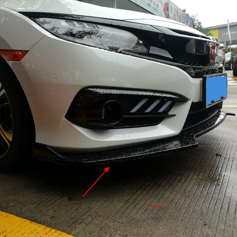 Передний бампер спойлер для Honda civic+ передний бампер украшение для губ Диффузор защитные бамперы обвес для HONDA CIVIC