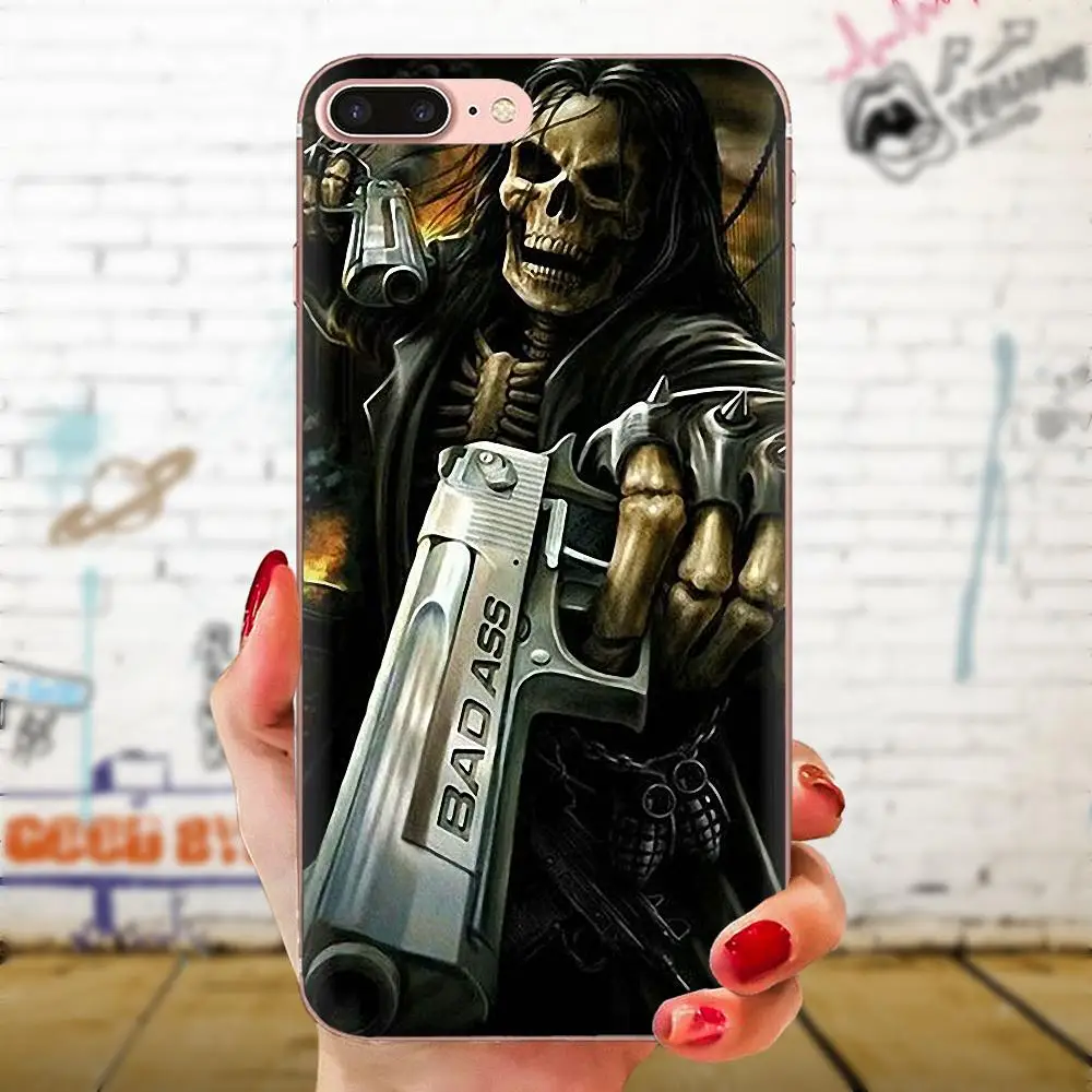 Картина из мягкой кожи для Xiao mi 3 4 4C 4i 5 5s 5X6 6X8 SE Pro Lite A1 Max x 2 Note Skull с