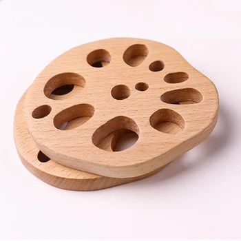

Wood Lotus Root Cup Mat Insulation Pads Anti-scalding Mug Mat Teacup Mat Water Cup Wooden Mat 10pcs/lot