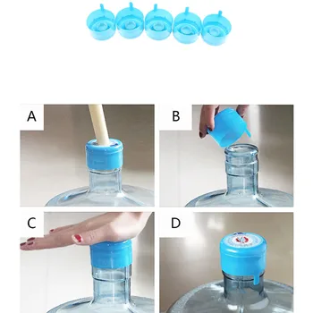 

5Pcs 3/5 Gallon Anti Peel Off Tops Water Bottle Snap On Lids Non Spill Reusable Replacemet Water Bottle Caps