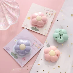 Couteau utilitaire à fleurs, Mini coupe papier Portable, boîte Express, Kawaii, papeterie, fournitures scolaires et de bureau, outil fait main, 1 pièce 