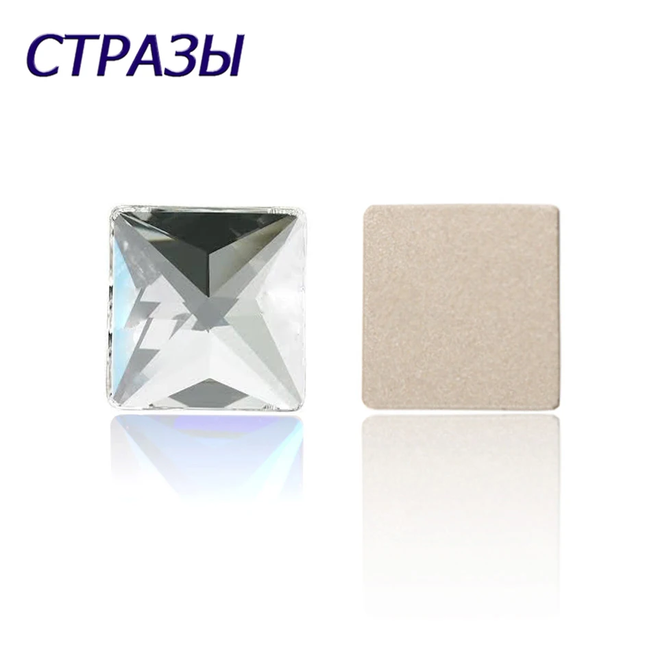 

CTPA3bI 20PCS 6mm Square Flatback Crystal Clear AB No Hotfix Crystal For NOHF Strass Nail Art Decorations Rhinestone