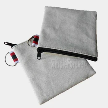

300pcs/lot Blank Canvas Zipper Pouches Cotton Cosmetic Bags Makeup Bags Cotton Canvas Coin Purse