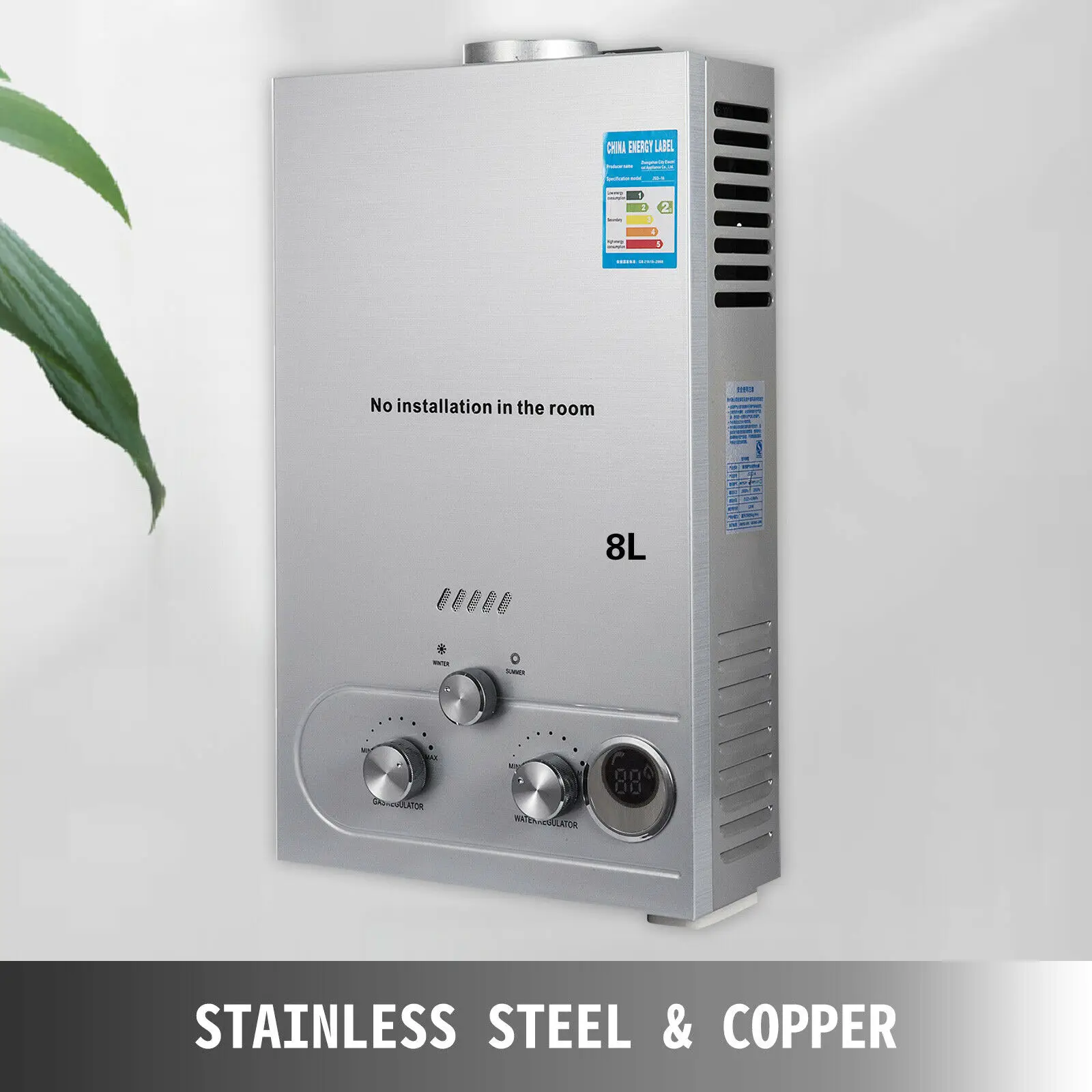 Vevor 8l Gas Heater, 16kw Gas Water Heater Lpg Gas Water Heater, Propane Gas  Heater Butane Gas - Tool Parts - AliExpress