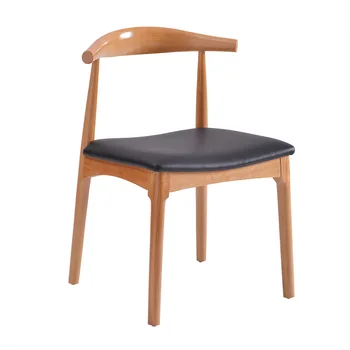 

Horn chair imitation solid wood wrought iron backrest dining simple milk tea dessert shop coffee restaurant table an