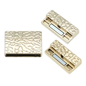 

5pcs/lot Alloy Carve Magnetic Clasps Connector End Cap Gold Color Fits 30*3mm Leather Cord Necklaces Bracelets DIY