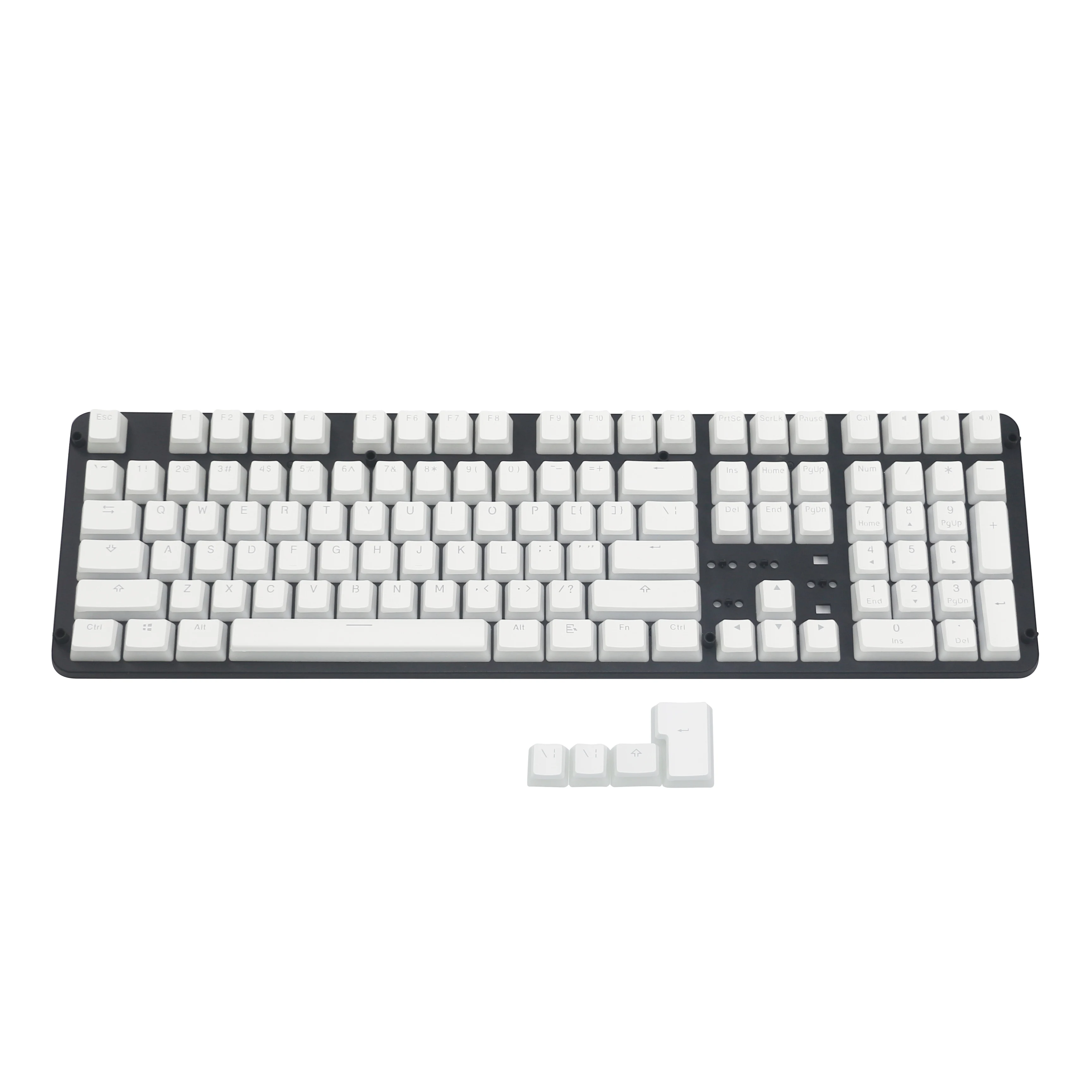 Клавиши для клавиш PBT с белым пудингом подсветка Doubleshot ANSI ISO держателем 60%/87 TKL/104/108