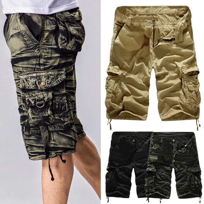 Pantalones cortos de camuflaje hombre, Shorts camuflaje, de trabajo, militares, talla grande, novedad de verano, 2021|Pantalones cortos de senderismo| - AliExpress