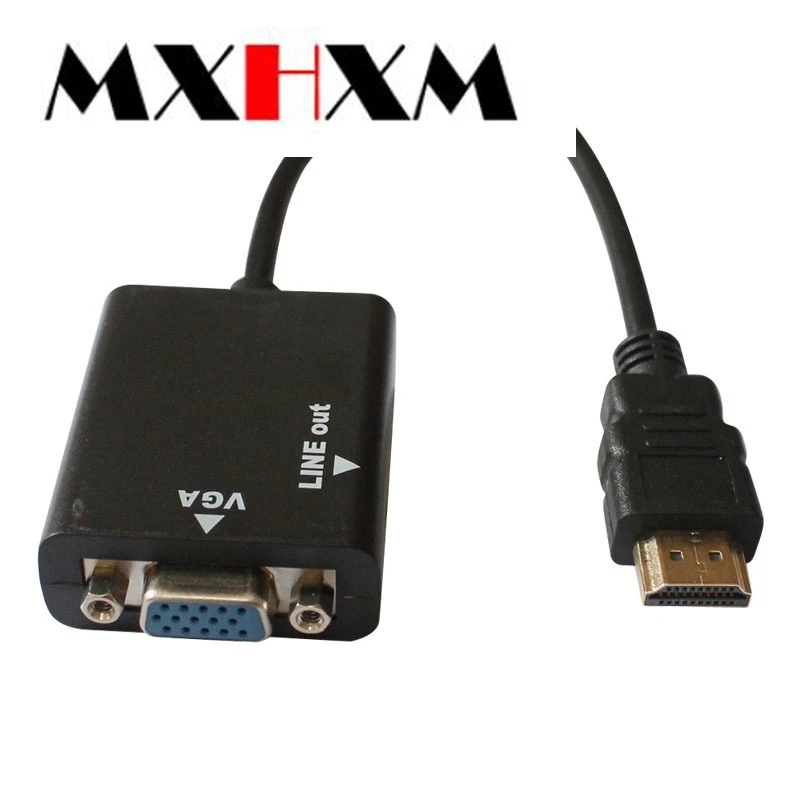 HD hdmi к vga линейный конвертер с Аудио hdmi к vga адаптер оголовье чип