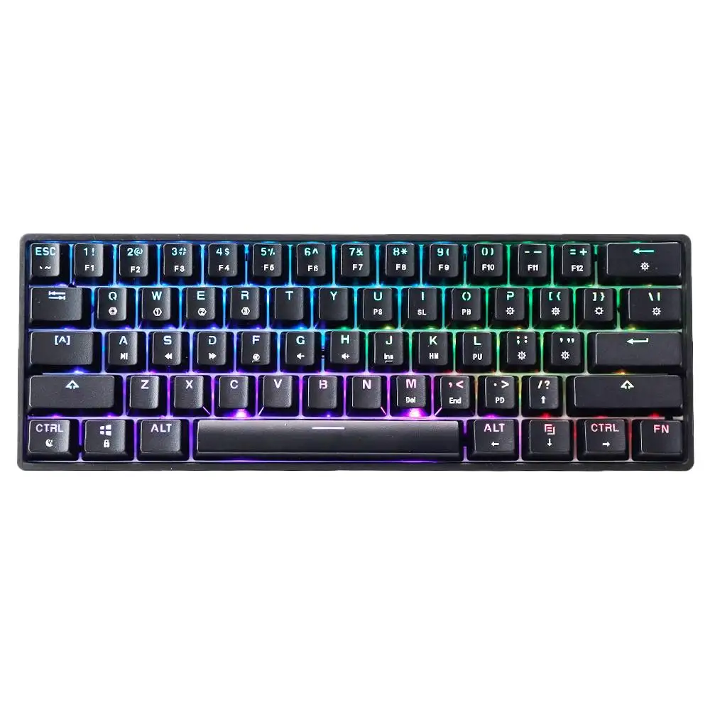 Проводная RGB-клавиатура GK61 с RGB-подсветкой, корпус из АБС-пластика,  оптический переключатель Gateron, игровая механическая клавиатура для  электронных игр, 61 клавиша - купить по выгодной цене | AliExpress