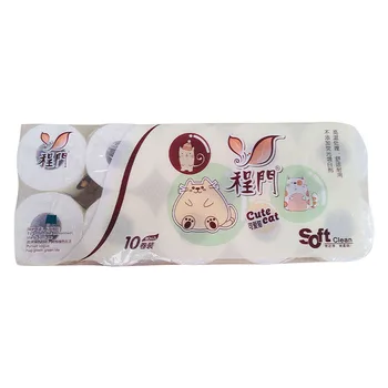

10Rolls Toilet Paper White Kitchen Paper Towels Household Three-layer Paper Towels Soft Comfortable Disposable Paper Napkin