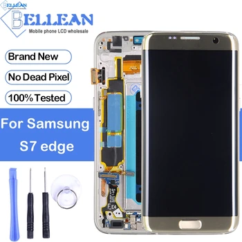

Dinamico G935 Lcd For Samsung Galaxy S7 Edge Lcd Screen With Touch Panel Glass Digitizer Assembly G935F Display Free Shipping