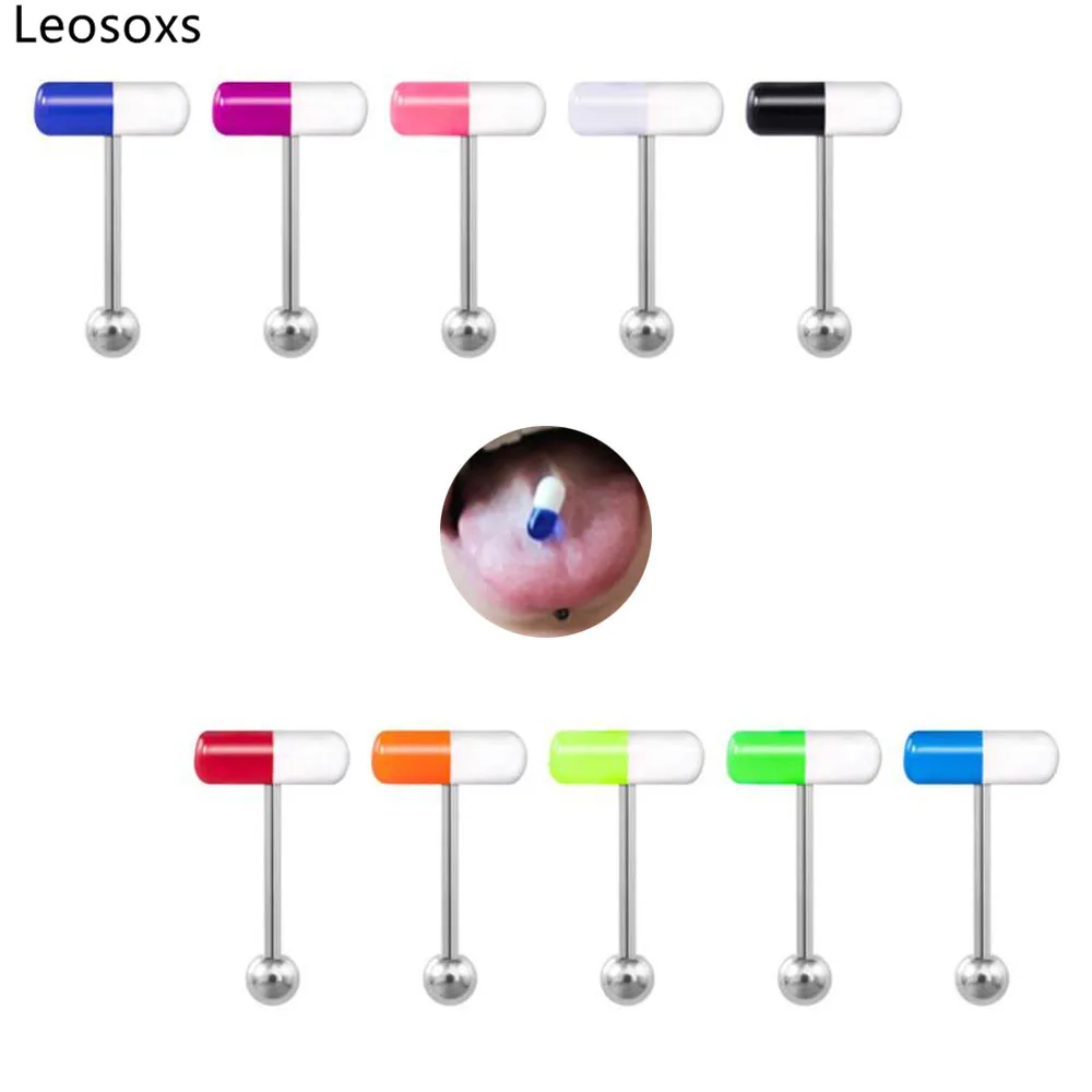 Кольцо для пирсинга человеческого тела Leosoxs 1 шт. цветное акриловое украшение в