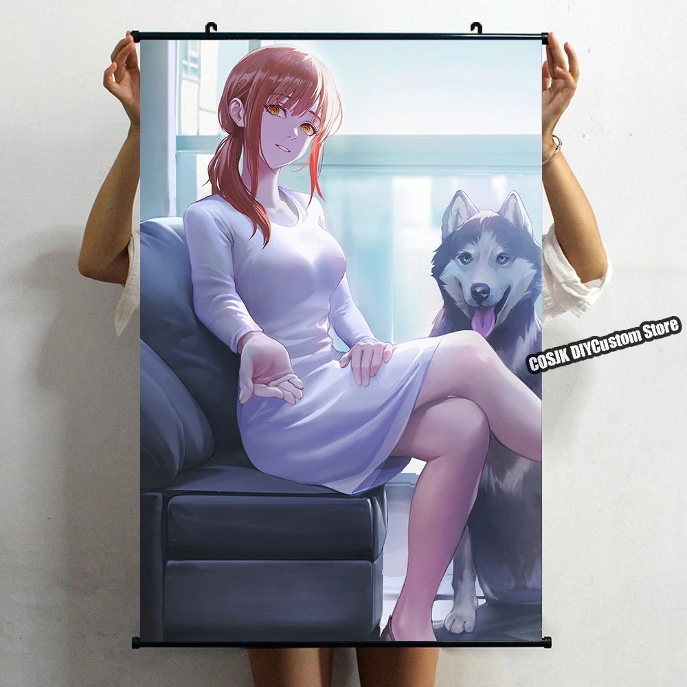 Em promoção! Motosserra Homem Anime Cartaz Makima Hayakawa Aki Poder  Pochita Mangá Painéis De Capa Da Revista Pôster Dormitório Quarto Sala  Decoração