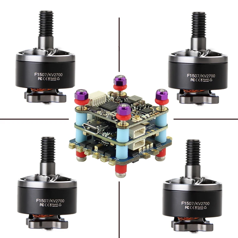 T-Motor F1507 1507 2700KV Motor+Small four-axis Crossing Machine F4mini Flying Tower