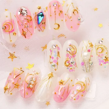 

Nail Art Decals DIY Nail Metal Patch Manicure Decoration 12 Compartment Boxed @ME88