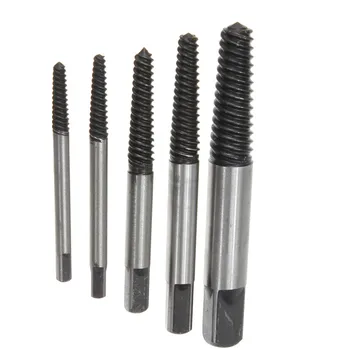 

5Pcs/Set Steel Broken Speed Out Damaged Screw Extractor Drill Bit Guide Set Broken Bolt Remover M3-M18