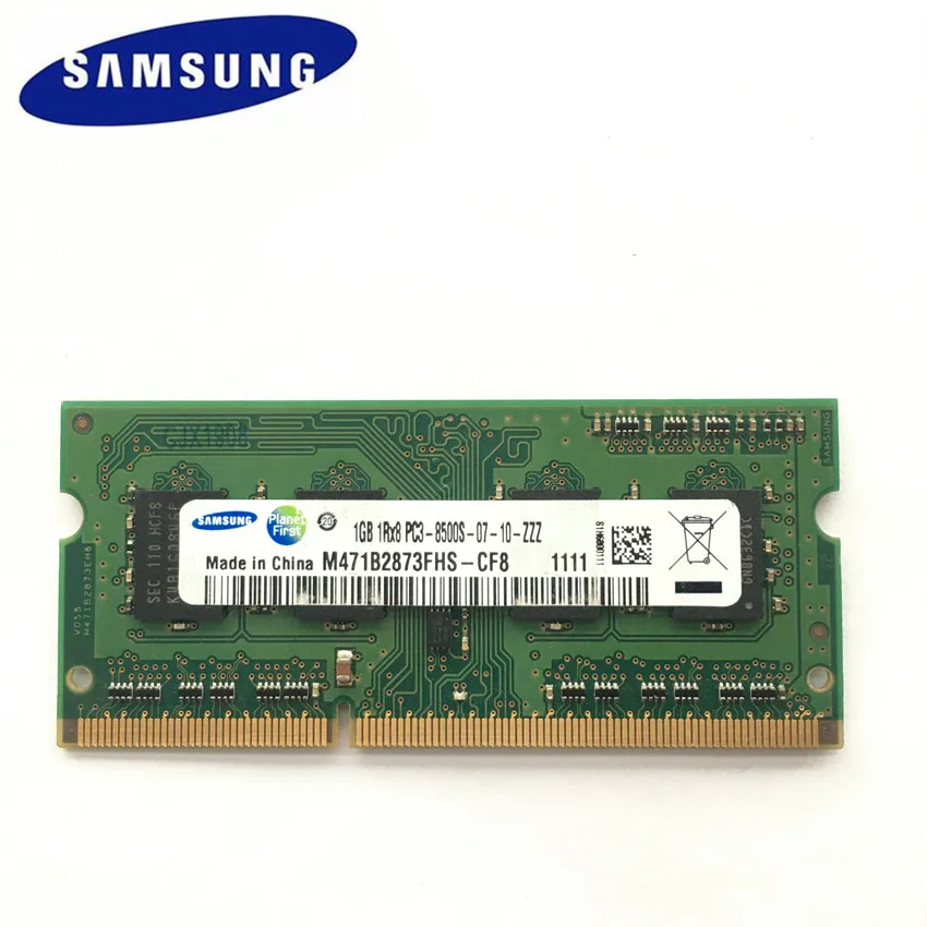 SAMSUNG 1 ГБ PC3 8500S DDR3 1066 МГц 1 Гб памяти ноутбука 1 г pc3 8500S 1066 МГц модуль ноутбука SODIMM ram