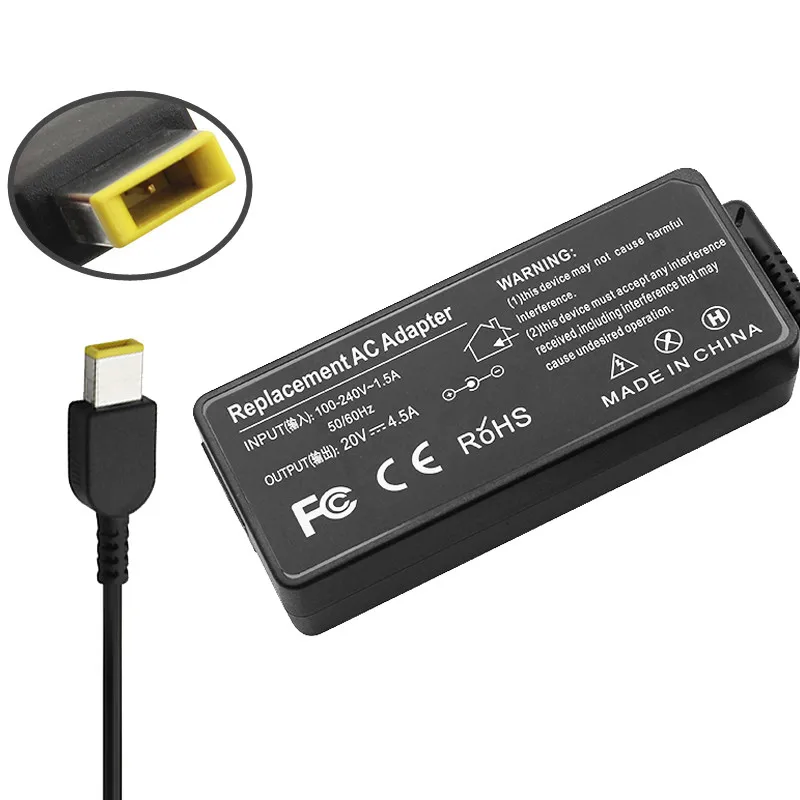 20V 4.5A 90W USB Ноутбук AC зарядное устройство для адаптера для lenovo T440P T440S E431 E531 K4450 K350 B40-80 E550 E435 K4350 A4400U Z410