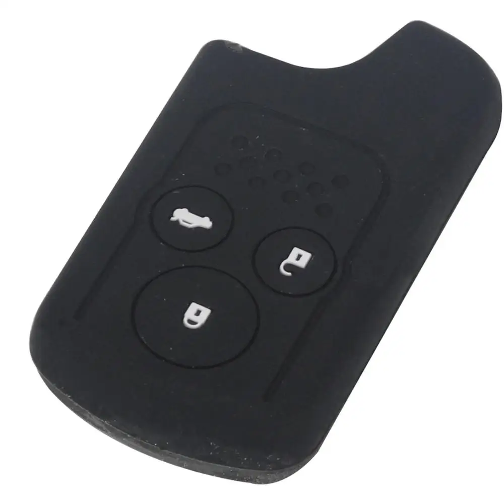 30pcs/lot Silicone Car Key Cover Case 3 Buttons For Honda For JAZZ/CRV Odyssey CIVIC ACCORD - Название цвета: Черный