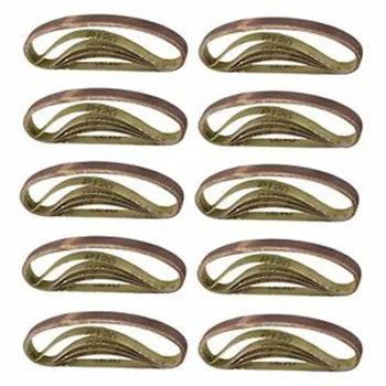 

100pcs Set Aluminium Oxide 330*10mm Belt Power Finger File Sander Abrasive Sanding Belts 60/120 Grit