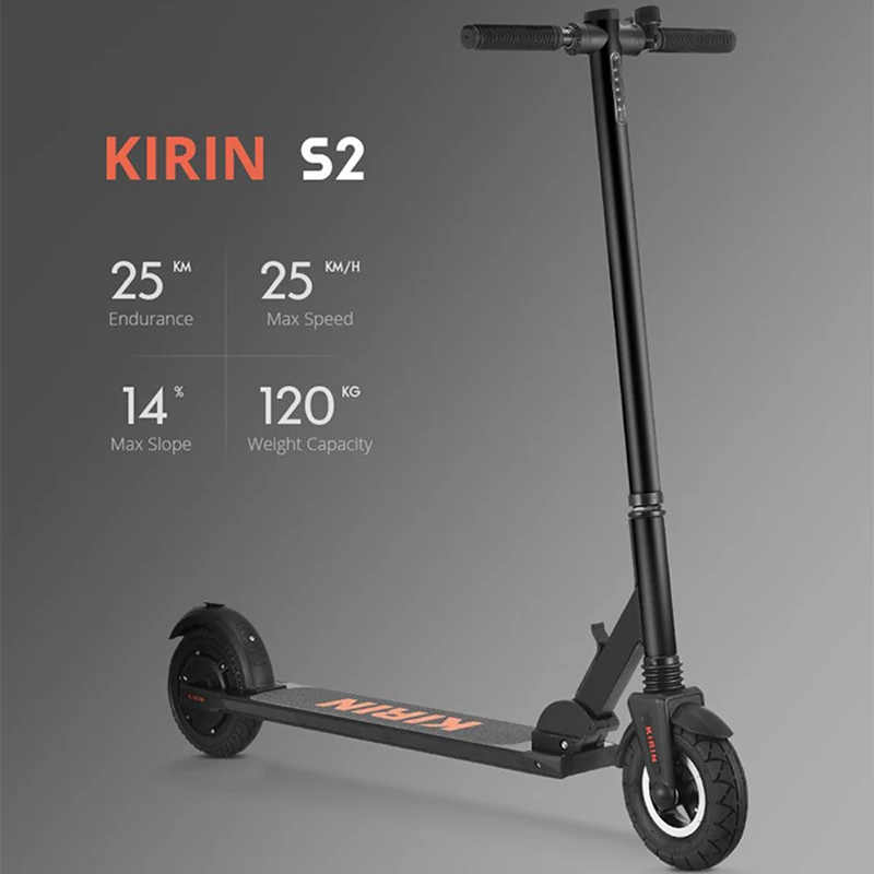KUGOO KIRIN S2 складной электрический скутер 250 Вт Мотор ЖК-дисплей экран Макс 25 км/ч 8 дюймов шины электрический и ножной тормоз с головой