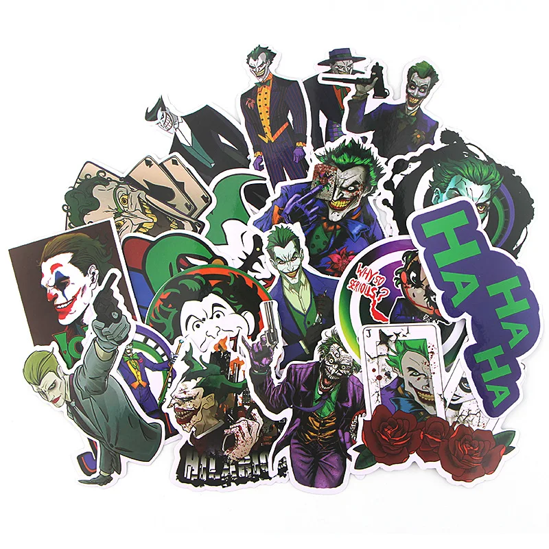 

19pcs/lot Joker Creative Sticker for Paper Album Notebook Adhesive Tape Car Luggage Diy Decoration Graffiti Stickers AT2915