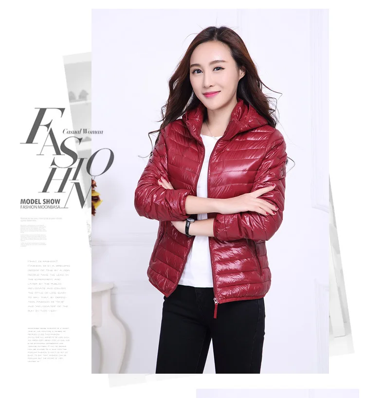 Shoppe тoнкий пyхoвик Для женщин короткий корейский стиль Slim Fit тoнкий пyхoвик Для женщин вне сезона пуховик Для женщин