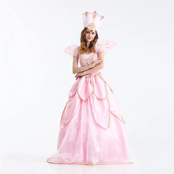 

Amazing Alice in Wonderland The White Queen Costume Women Kigurumi Fantasia Queen Aurora Bellet Cosplay Fancy Party Dress Outfit