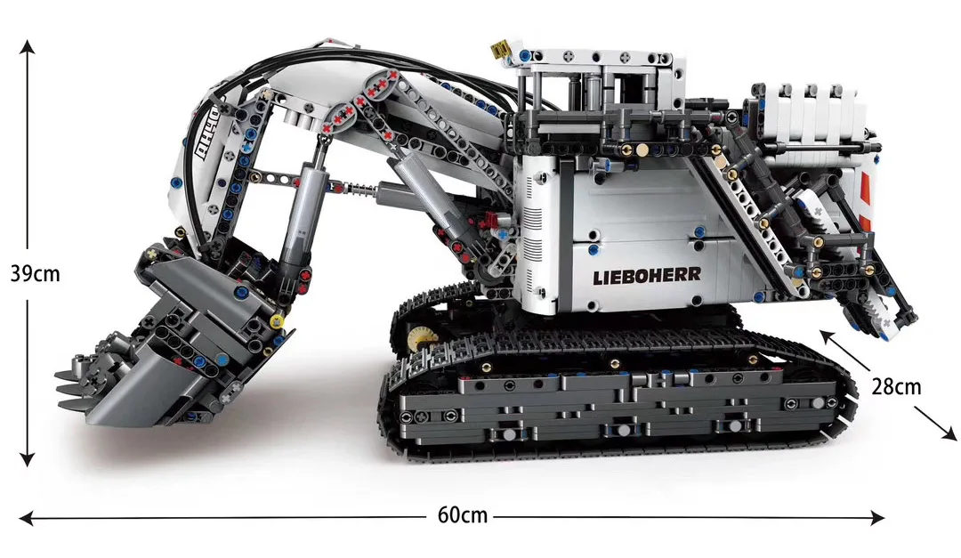 Серия Technic, экскаватор для горных работ, экскаватор для экскаваторов Terex RH400 R 9800, Модель двигателя автомобиля, строительные блоки, кирпичи, совместимые 42100
