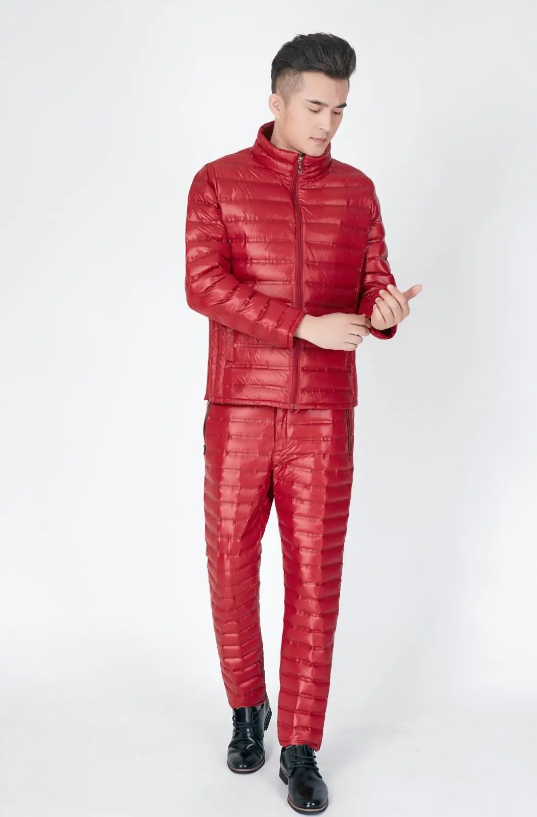 

Quality-2019 Winter Casual Elegant Korean-style Men And Women Celebrity Style Stand Collar Straight Women's down Jacket