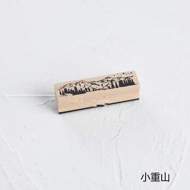 Винтажная планета Луна месяц календарь планировщик штамп DIY деревянный резиновый штамп для скрапбукинга Канцтовары Скрапбукинг Стандартный штамп - Цвет: Розово-красный
