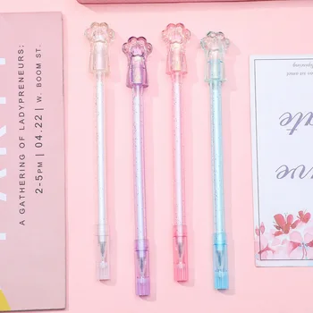 

20pcs Cat claw gel pens 0.5mm black ink pen cute pen kawaii school supplies student writing novel stationery for kids girls gift