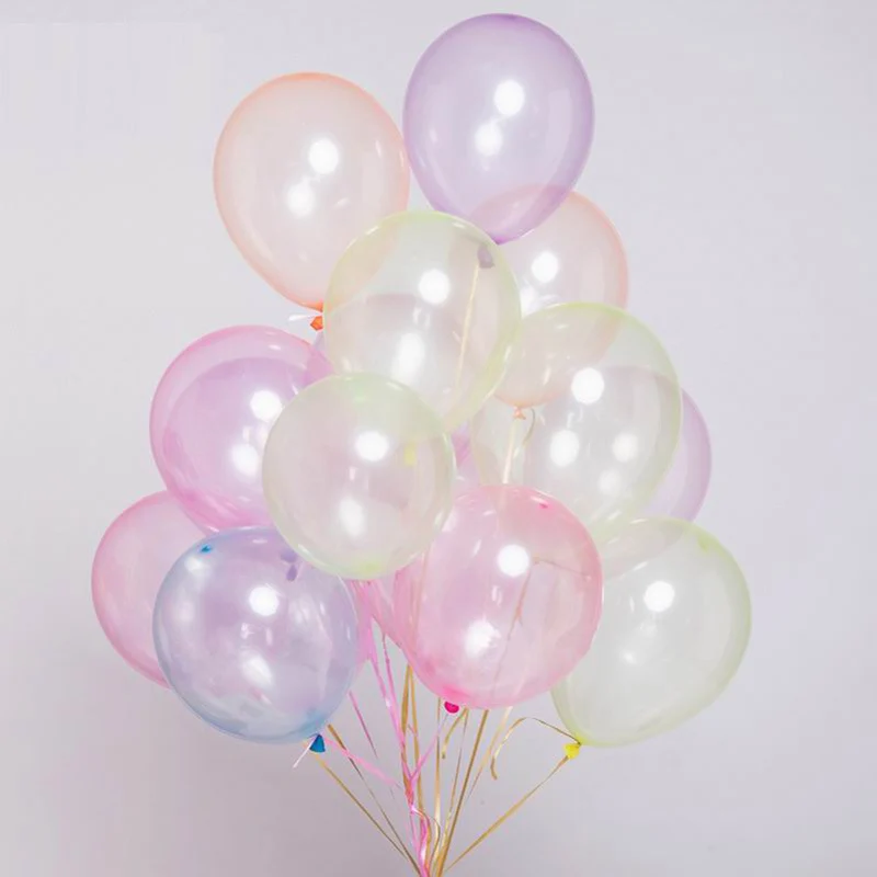 10 дюймов прозрачные воздушные шары гелиевый воздух воздушный шар День рождения поставки красочные латексные шары Свадебные украшения